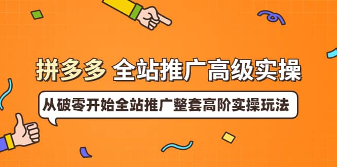 拼多多全站推广高级实操：从破零开始全站推广整套高阶实操玩法-网创社区