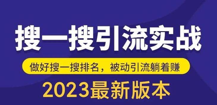 外面收费980的最新公众号搜一搜引流实训课，日引200+-网创社区