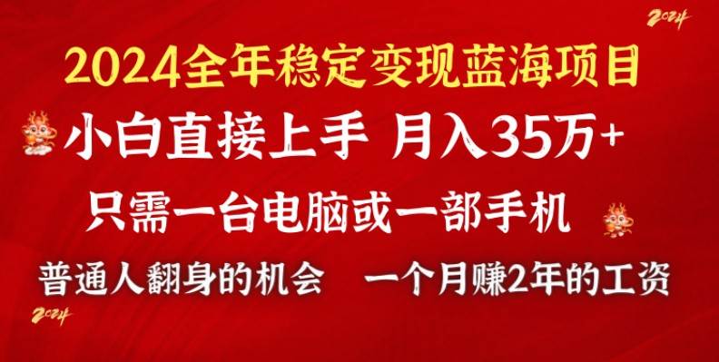 2024蓝海项目 小游戏直播 单日收益10000+，月入35W,小白当天上手-网创社区