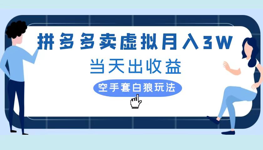 拼多多虚拟项目，单人月入3W+，实操落地项目-网创社区