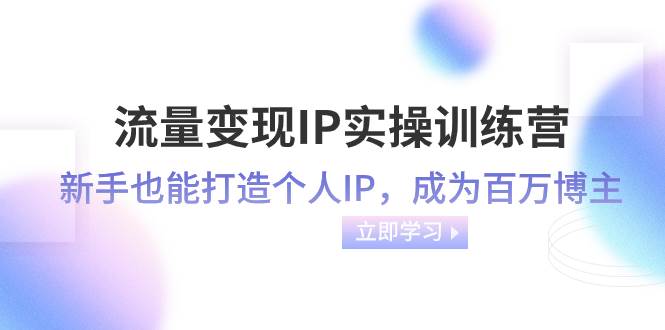流量变现-IP实操训练营：新手也能打造个人IP，成为百万博主（46节课）-网创社区