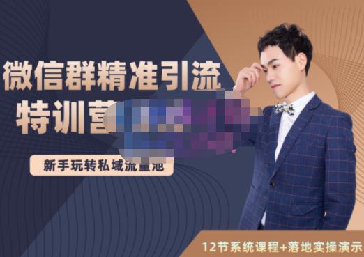 陆明明·微信群精准引流特训营3.0，借助微信群进行引流操作，打造私域流量池-网创社区