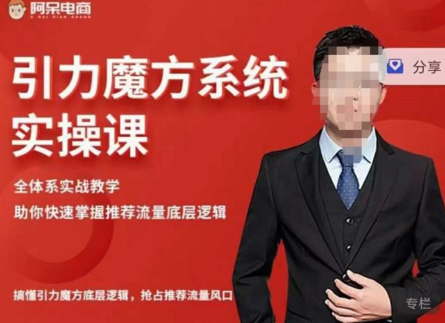 阿呆-引力魔方系统实操课，全体系实战教学，助你快速掌握推荐流量底层逻辑-网创社区