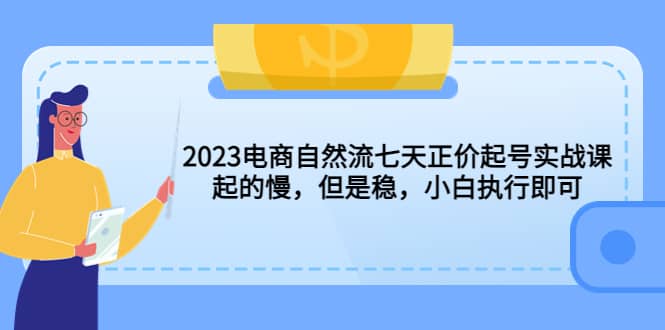 2023电商自然流七天正价起号实战课：起的慢，但是稳，小白执行即可-网创社区