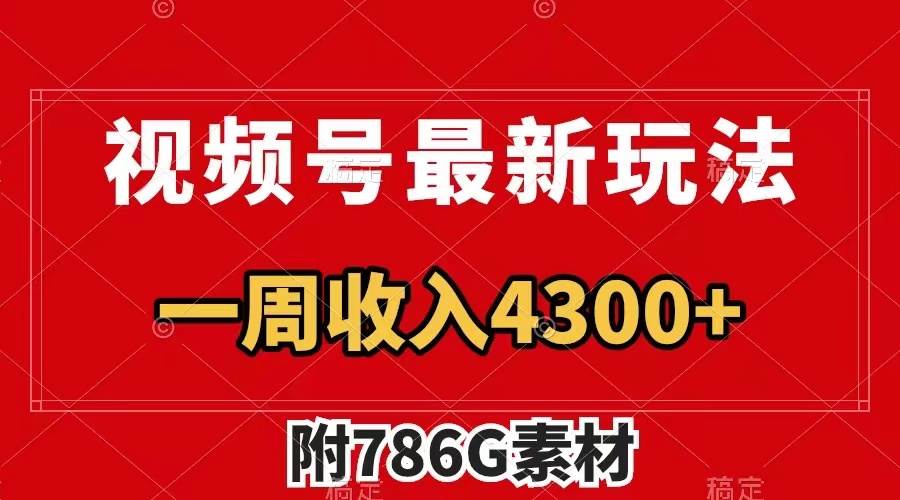 视频号最新玩法 广告收益翻倍 几分钟一个作品 一周变现4300+（附786G素材）-网创社区