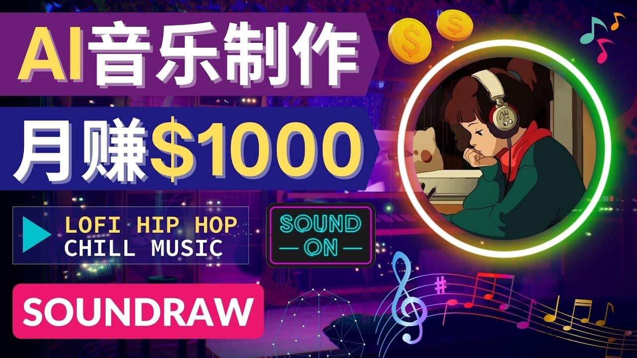 无需任何音乐基础： 使用AI软件制作Lofi Hip Hop Chill Music 月赚1000美元-网创社区
