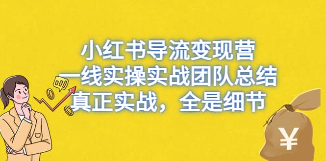 小红书导流变现营，一线实战团队总结，真正实战，全是细节，全平台适用-网创社区
