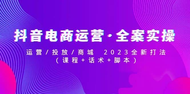 抖音电商运营·全案实操：运营/投放/商城 2023全新打法-网创社区