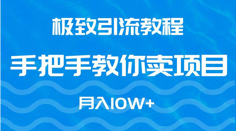 极致引流教程，手把手教你卖项目，月入10W+-网创社区
