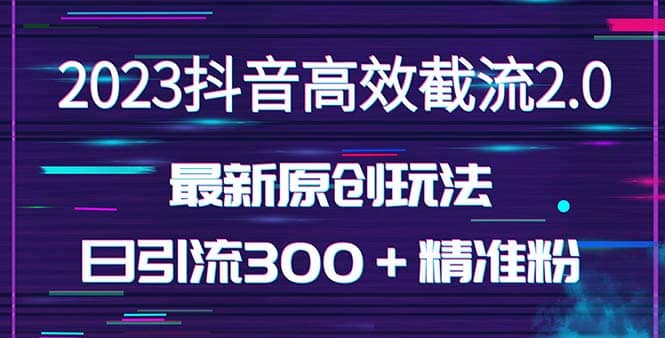 日引300＋创业粉，独家抖音高效截流2.0玩法（价值1280）-网创社区