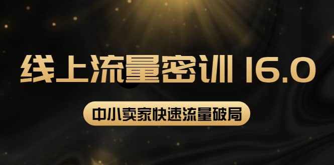 2022秋秋线上流量密训16.0：包含 暴力引流10W+中小卖家流量破局技巧 等等！-网创社区