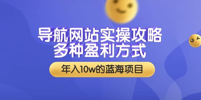 导航网站实操攻略，多种盈利方式，年入10w的蓝海项目（附搭建教学+源码）-网创社区