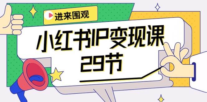 小红书IP变现课：开店/定位/IP变现/直播带货/爆款打造/涨价秘诀/等等/29节-网创社区