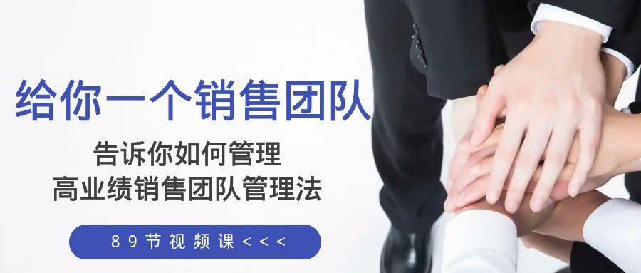 给你一个销售团队，告诉你如何管理，高业绩销售团队管理法（89节课）-网创社区