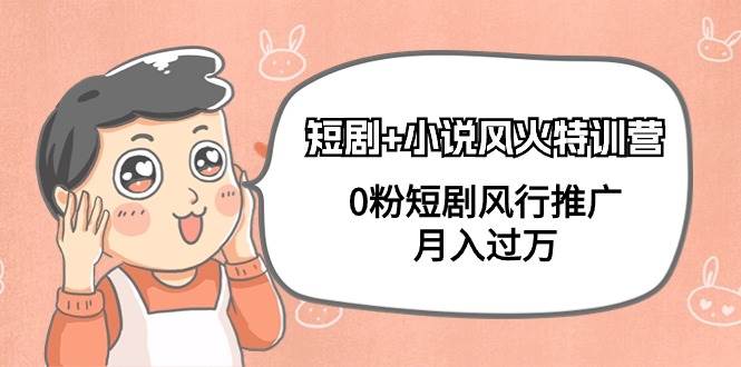 短剧+小说风火特训营，0粉短剧风行推广，月入过万（102节课）-网创社区