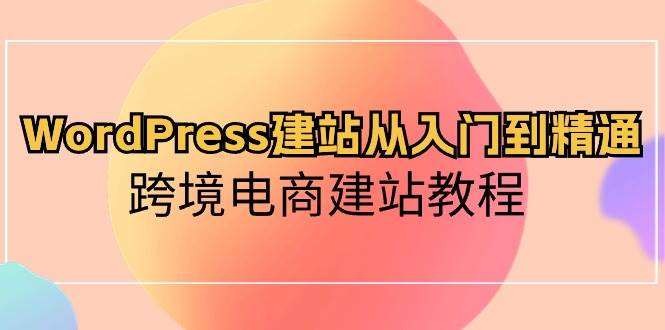 WordPress建站从入门到精通，跨境电商建站教程-网创社区