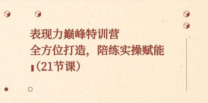 表现力巅峰特训营，全方位打造，陪练实操赋能（21节课）-网创社区