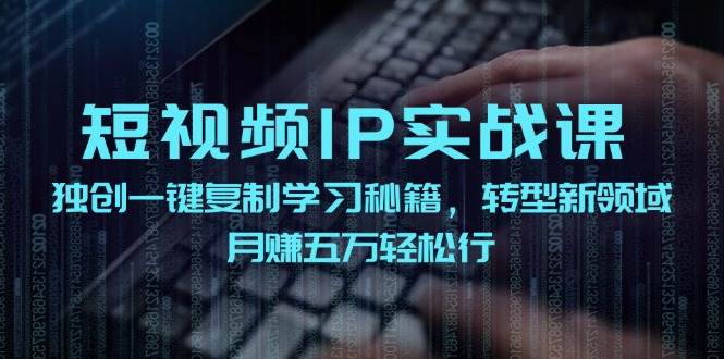 短视频 IP实战课，独创一键复制学习秘籍，转战新领域，月赚五万轻松行-网创社区