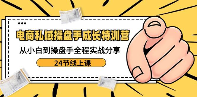 电商私域-操盘手成长特训营：从小白到操盘手全程实战分享-24节线上课-网创社区