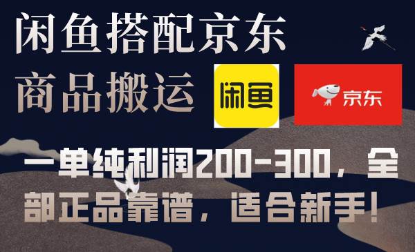 闲鱼搭配京东备份库搬运，一单纯利润200-300，全部正品靠谱，适合新手！-网创社区