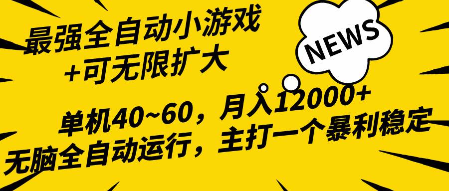 2024最新全网独家小游戏全自动，单机40~60,稳定躺赚，小白都能月入过万-网创社区