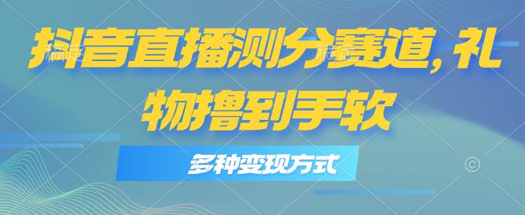 抖音直播测分赛道，多种变现方式，轻松日入1000+-网创社区