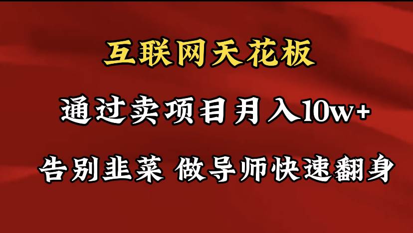 导师训练营互联网的天花板，让你告别韭菜，通过卖项目月入10w+，一定要…-网创社区