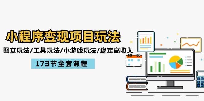 小程序变现项目玩法：图文玩法/工具玩法/小游戏玩法/稳定高收入/173节课程-网创社区