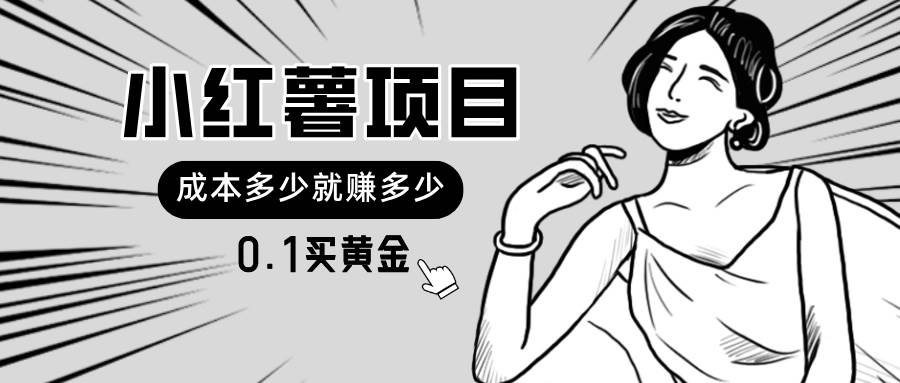 小红薯暴力项目，0.1买黄金。操作简单，日入无上限，可无限扩大。-网创社区