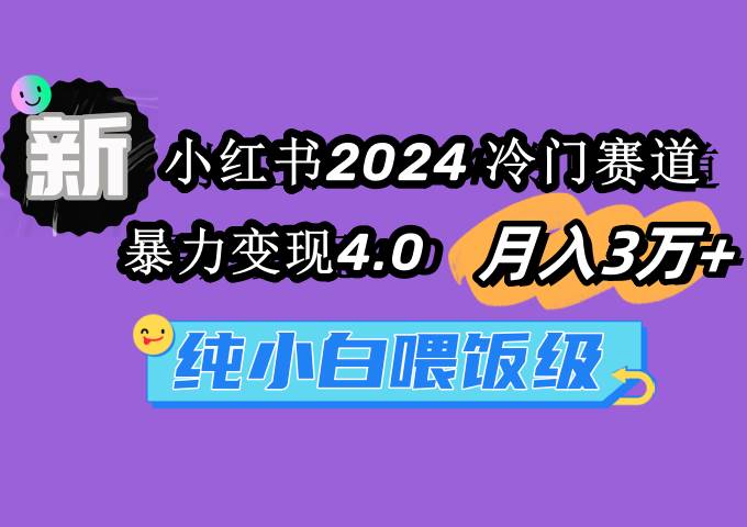 小红书2024冷门赛道 月入3万+ 暴力变现4.0 纯小白喂饭级-网创社区