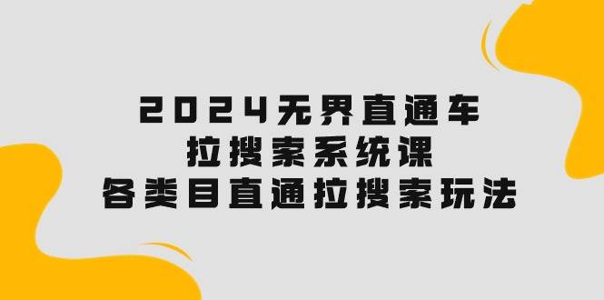 2024无界直通车·拉搜索系统课：各类目直通车 拉搜索玩法！-网创社区
