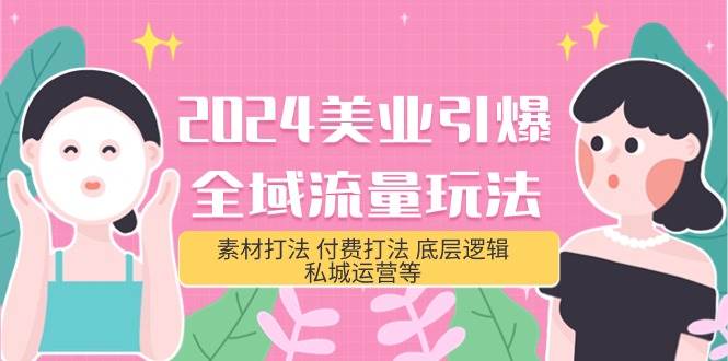 2024美业-引爆全域流量玩法，素材打法 付费打法 底层逻辑 私城运营等(31节)-网创社区