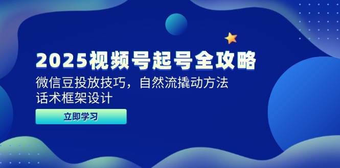 （14919期）2025视频号起号全攻略，微信豆投放技巧，自然流撬动方法，话术框架设计-网创社区