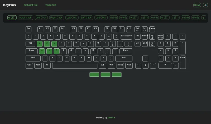 HTML键盘鼠标按键检测测试工具网页源码-网创社区
