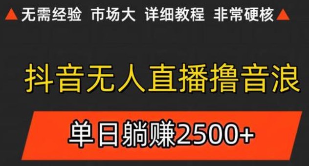 抖音无人直播6.0 简单无脑可矩阵 每天两小时轻松躺赚500+-网创社区