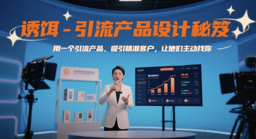 诱饵-引流产品设计秘笈，用一个引流产品，吸引精准客户，让他们主动找你-网创社区
