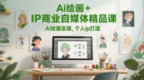 Ai绘画+IP商业自媒体精品课，Ai绘画实操，个人ip打造-网创社区