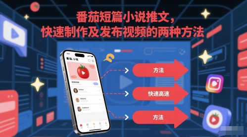番茄短篇小说推文，快速制作及发布视频的两种方法-网创社区