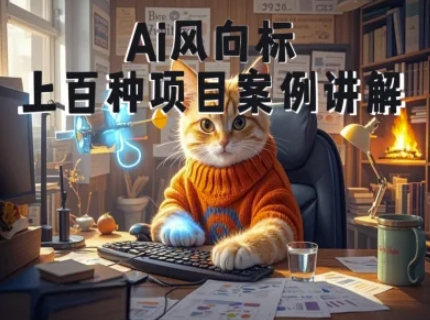 Ai风向标-附100种项目案例玩法-0基础小白到大神ai视频商业应用教学-网创社区