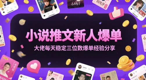 小说推文新人爆单大佬每天稳定三位数爆单经验分享-网创社区