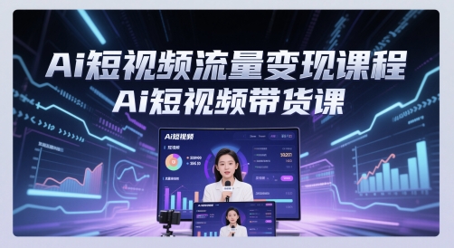 Ai短视频流量变现课程，Ai短视频带货课-网创社区