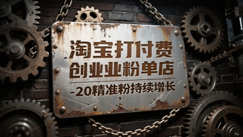 淘宝打付费创业粉单店每天稳定10-20精准粉持续增长【揭秘】-网创社区