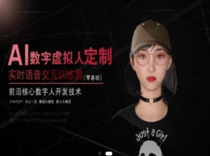AI数字虚拟人定制，实时语音交互训练营（零基础），前沿核心数字人开发技术-网创社区