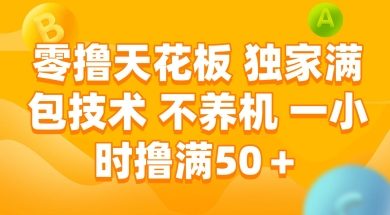 零撸天花板，独家满包技术 不养机 一小时撸满50+【揭秘】-网创社区